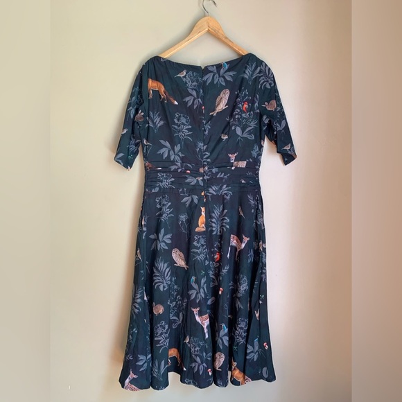 Eshakti wayward fancies animal woodland Print Dress medium - Picture 6 of 10